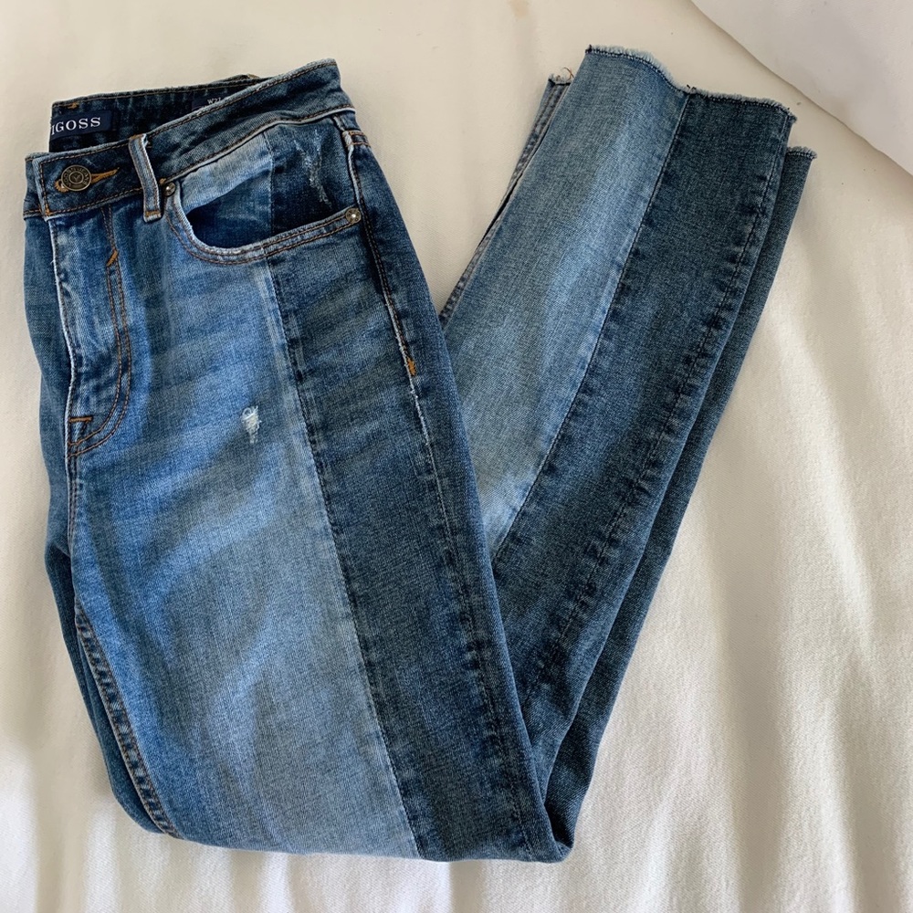 Vigoss Cropped Flare Two tone Jeans